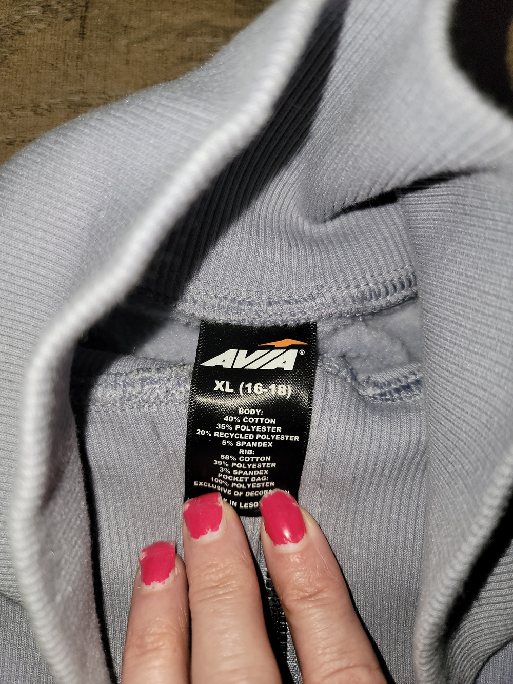 Avia Pale Blue Half-Zip Pullover Hoodie - Picture 2 of 4